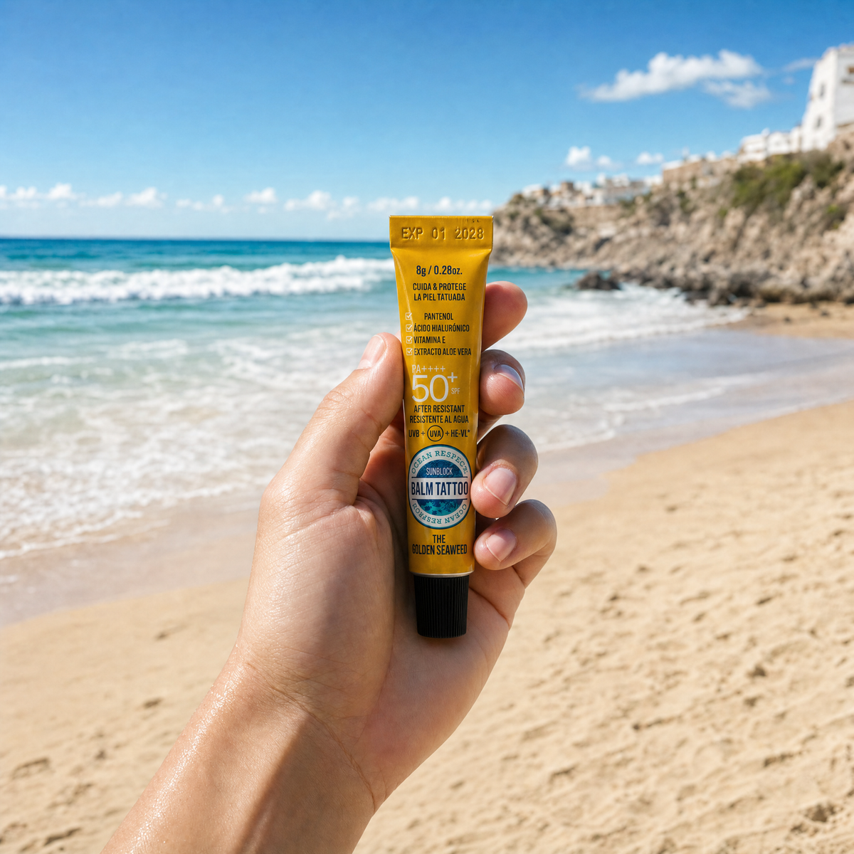 Shot · Fórmula Golden Seaweed Sunblock 70+ 8g